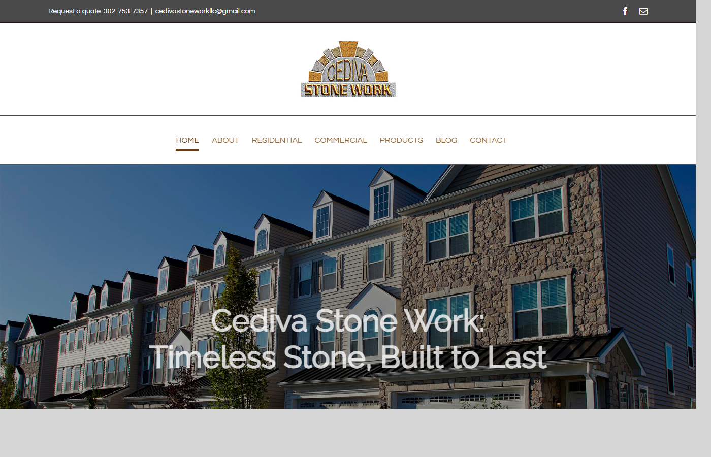 Cediva Stone Work website preview